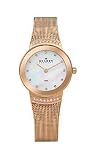 Skagen Luxury in Rose-gold Mesh Mother-of-pearl Dial Women's watch #812SRR