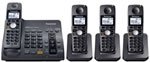 Panasonic Refurb KX-TG6074B 5.8 GHz Digital Cordless Phone System with 4 Handsets