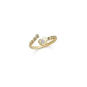 14k Heart CZ Toe Ring by JewelryWeb