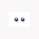 Titanium 4mm Blue Anodized Ball and Crystal Earrings (Requires Inverness Piercing Gun)