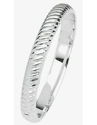 8mm 14k Fancy White Gold Bangle Bracelet