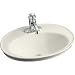 Bathroom Sink Drop In Self Rimming by Kohler - K-2075-8 in Biscuit