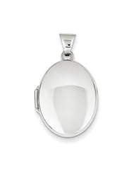 Genuine IceCarats Designer Jewelry Gift Sterling Silver Polished 21Mm 2-Frame Oval Locket