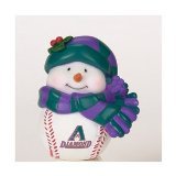 Arizona Diamondbacks 2.75" Musical Light Up Snowman Christmas Ornament - MLB Baseball