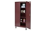 Mobile Storage Cabinet 36x24x78 Burgundy
