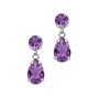 10kt. White Gold, Amethyst Dangle Fashion Earrings