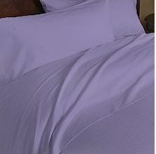 Classic Pinstripe 400 Thread Count Egyptian Cotton Bed Sheet Set Full Lilac