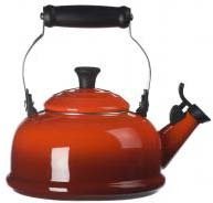 Le Creuset Enamel on Steel 1 4 5 Quart Whistling Kettle Cherry Red