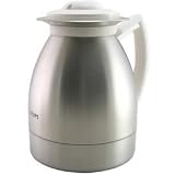 Krups 326-70 Large 10 Cup Thermal Carafe, Brushed Stainless Steel w/ White Lid and Handle