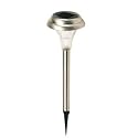 Solarlampe Guide,Weiße Leuchtdiode,Standrohr aus Stahl,Erdspieß aus Kunststoff, 0601033