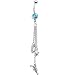 Aqua Gem Star Brass Knuckles Revolver Belly Ring