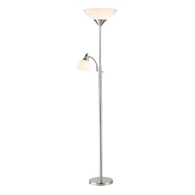 Adesso Piedmont Combo Torchiere, Steel