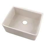 Belle Foret BFF3KITBI 23 x 19 Undermount Apron Kitchen Sink Fireclay with Bisque Finish