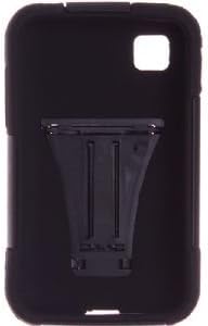 LG Optimus Dynamic II / LG L39C Heavy-Duty Dual Layer Hybrid Case w/Kickstand (Black/Black)