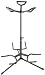Triple Guitar Stand Black Finish