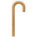 Wooden Cane - Natural Stain stain color. This traditional walking cane can be used in either right or left hand. This cane is also known as hospital cane. It is made in solid wood, weight capacity 250 pounds, height 36-37 inches.