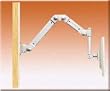 Articulating LCD Monitor Arm w/Long Vertical Pin - 35" Arm Length - Lt Gray