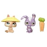 Review Hasbro  / Littlest Pet Shop #827 and #828 Sassiest Bunnies with Hat, Carrots and Hop Scotch Mat
