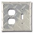 Diamond Polished Aluminum - Single Switch/ Outlet Combo Cover