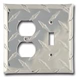 Diamond Polished Aluminum - Single Switch/ Outlet Combo Cover
