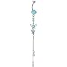 Aqua Cubic Zirconia Butterfly Chain Dangle Belly Ring