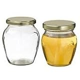 4 pack - - Almost UNBREAKABLE 7 oz. Gourmet Honey Jars - with lids. Treated by HercuGlass... by HercuGlass