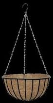 Traditional Hanging Wire Plant Basket, 16" Black