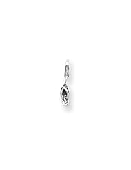 Flip Flop Clip-on Charm in Silver for 3mm Charm Bracelets