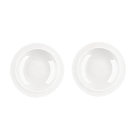 Emile Henry 9-inch Soup Pasta Bowls, Set of 2, Blanc by Emile Henry