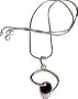 Sterling Silver Emerald Pendant with Chain 1 Inch