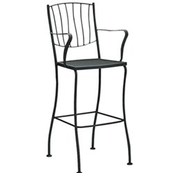 Niagara Armed Bar Stool - Armed Bar Stool - Wrought Iron Patio Furniture
