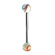 Stainless Steel with UV Half Ball Barbell Multicolored Swirl Sold as a Pair