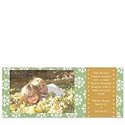 Green Snowflake Photo Card Holiday Digital Photo Cards