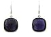 Sterling Silver Genuine Amethyst Square Earrings