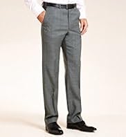 Big & Tall Ultimate Performance Flat Front Trousers with Wool
