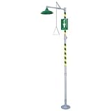 Haws 8100 Floor Mounted Drench Shower with Axion MSR ABS Plastic Showerhead
