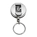 Heavy-Duty Steel Retractable ID Card Reel, 18, Black/Chrome, 6/Pack (AVT75545);