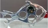 Fish Wine Rack In Pewter - Barware New NR #3315