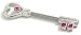 925 Sterling Silver 2 -Part Pink Key to my Heart Nipple Ring Body Jewelry - Each Sold Separately