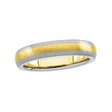14K Two-Tone Gold Comfort Fit Wedding Band For Men and Women - Sizes 5 - 12.5