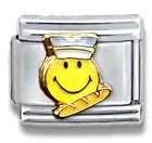 Clearly Charming Baker Smiley Face Occupation Italian Charm