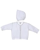 T.C. Babies White Knit Sweater And Bonnet 0m/6m