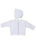 T.C. Babies White Knit Sweater And Bonnet 0m/6m