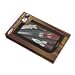 ABC Products - Sheffield ~ 3 pc - 14-in-One Multi Nose Pliers, Lock Back Knife and 6in. Job Saw - Commemorative Gift Set (With Wooden Inlay Handles)
