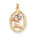 14k Gold Two-tone Mother with Baby Pendant