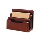 Rolodex 23420 Wood Tones Desktop Sorter, Mahogany