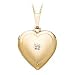 Heart Shaped Locket in 14kt. Yellow Gold with Diamond Accent.