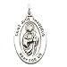QBX019,QC3606, Sterling Silver Medium Oval St. Jude Medal 1
