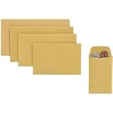 Kraft Coin Envelope, Gummed, 28 lb., 3-1/8'x5-1/2', Brown
