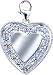 Heart Disc, 14K Gold Diamond Charm